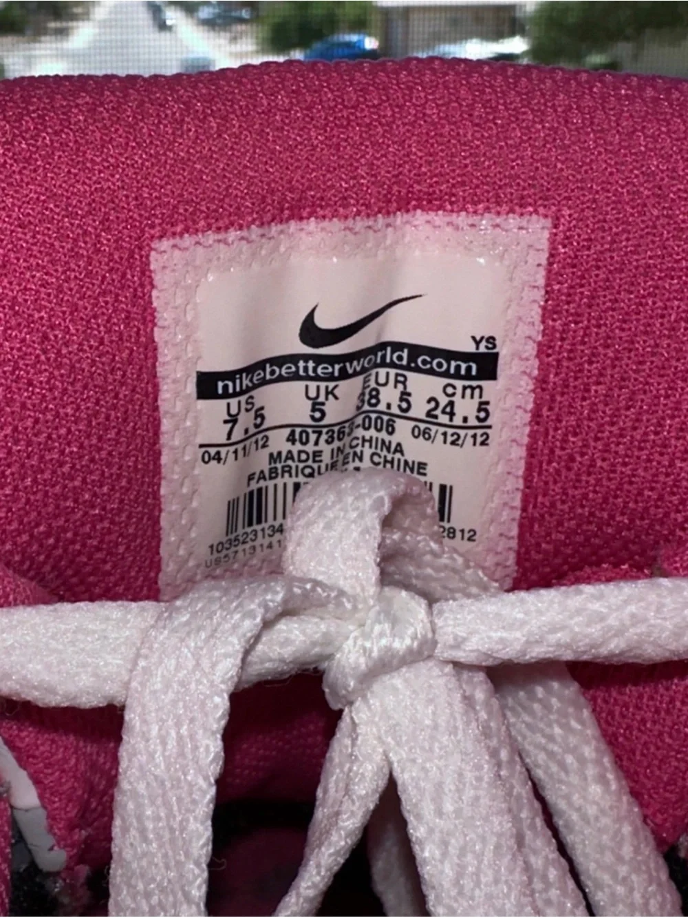 Nike High-Top Sneakers in White, Gray & Pink Accent